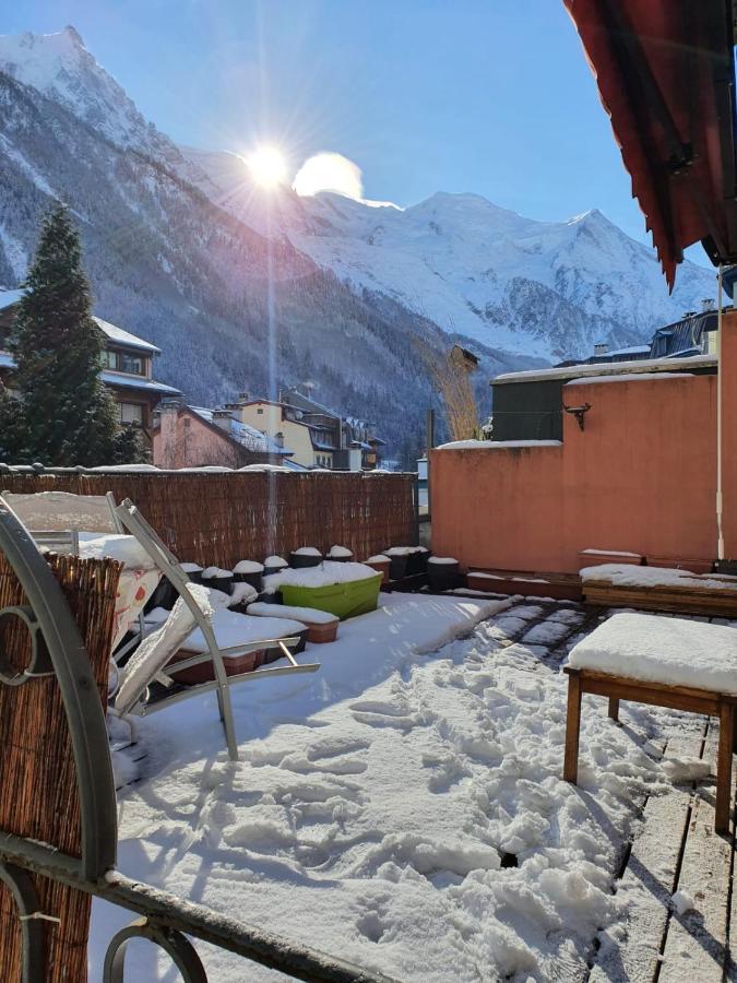 Апартаменты Chamonix Hyper Centre . Terrasse Vue Mont Blanc . Parking Экстерьер фото