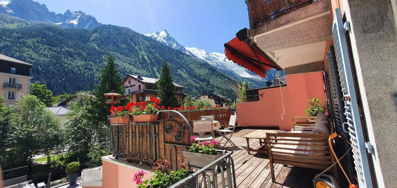 Апартаменты Chamonix Hyper Centre . Terrasse Vue Mont Blanc . Parking Экстерьер фото
